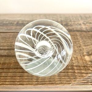 Elegant Glass Spiral Paperweight